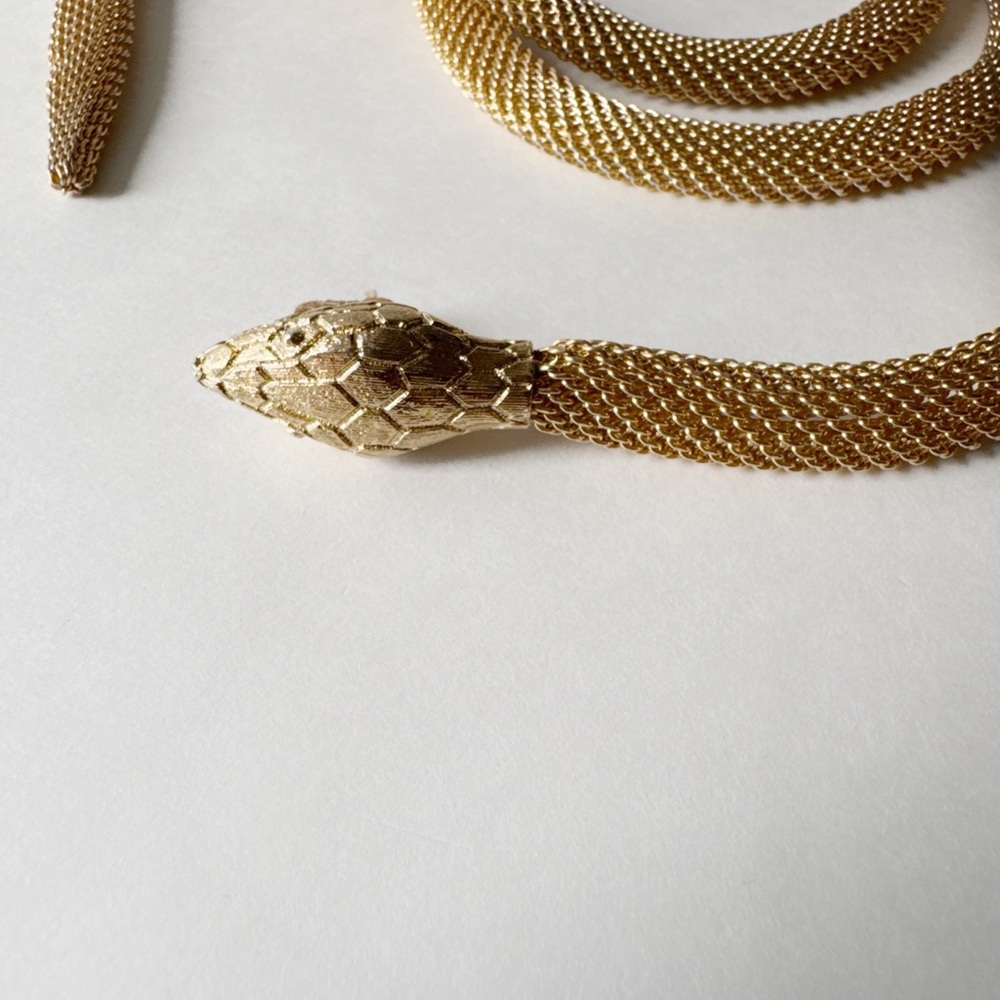Vintage Gold Mesh Serpentine Belt Accessory - Picture 2 of 3